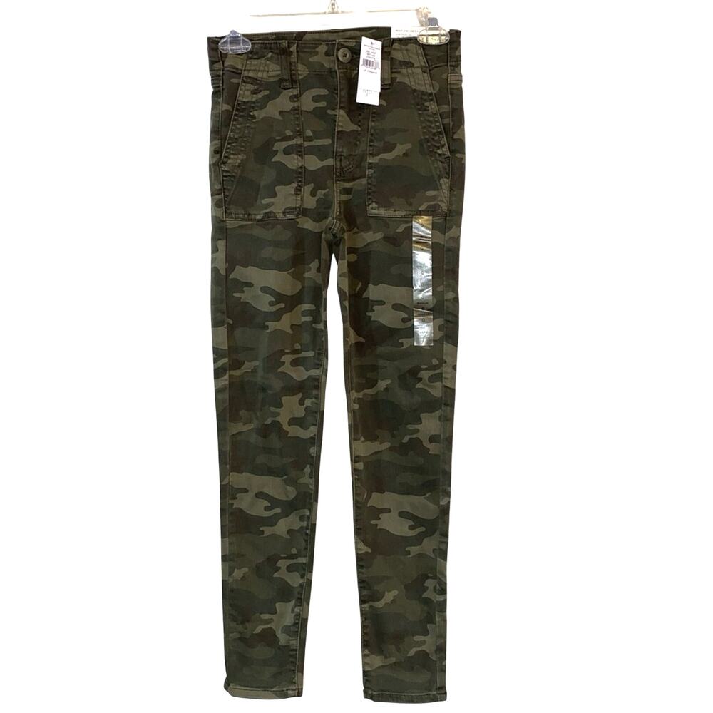 NWT American Eagle Outfitters Camo Jegging Crop Size 0‎ High Rise Stretch Pants